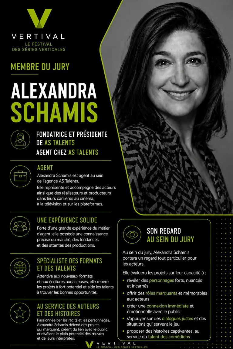Fiche de présentation de Alexandra Schamis, membre du jury Vertival 2026